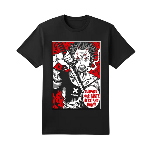 Captain Black Bull anime t-shirt front view - Nakama Clothing