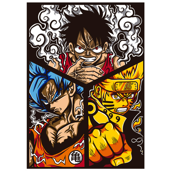 The Big Three anime poster - Nakama Clothing