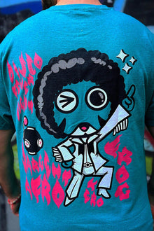 Afro Alien anime t-shirt detail - Nakama Clothing