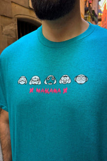 Model wearing Afro Alien anime t-shirt - Nakama Clothing