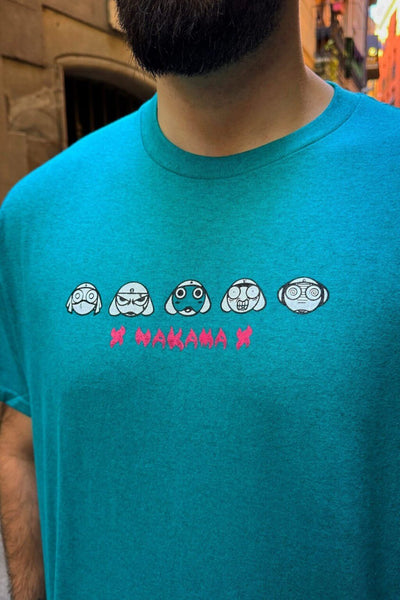 Model wearing Afro Alien anime t-shirt - Nakama Clothing