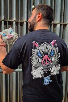 Brave Pig anime t-shirt detail - Nakama Clothing