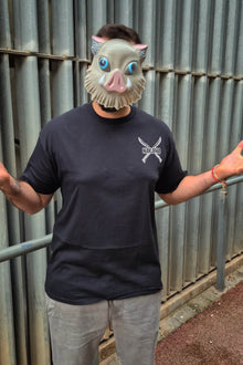 Model wearing Brave Pig anime t-shirt - Nakama Clothing