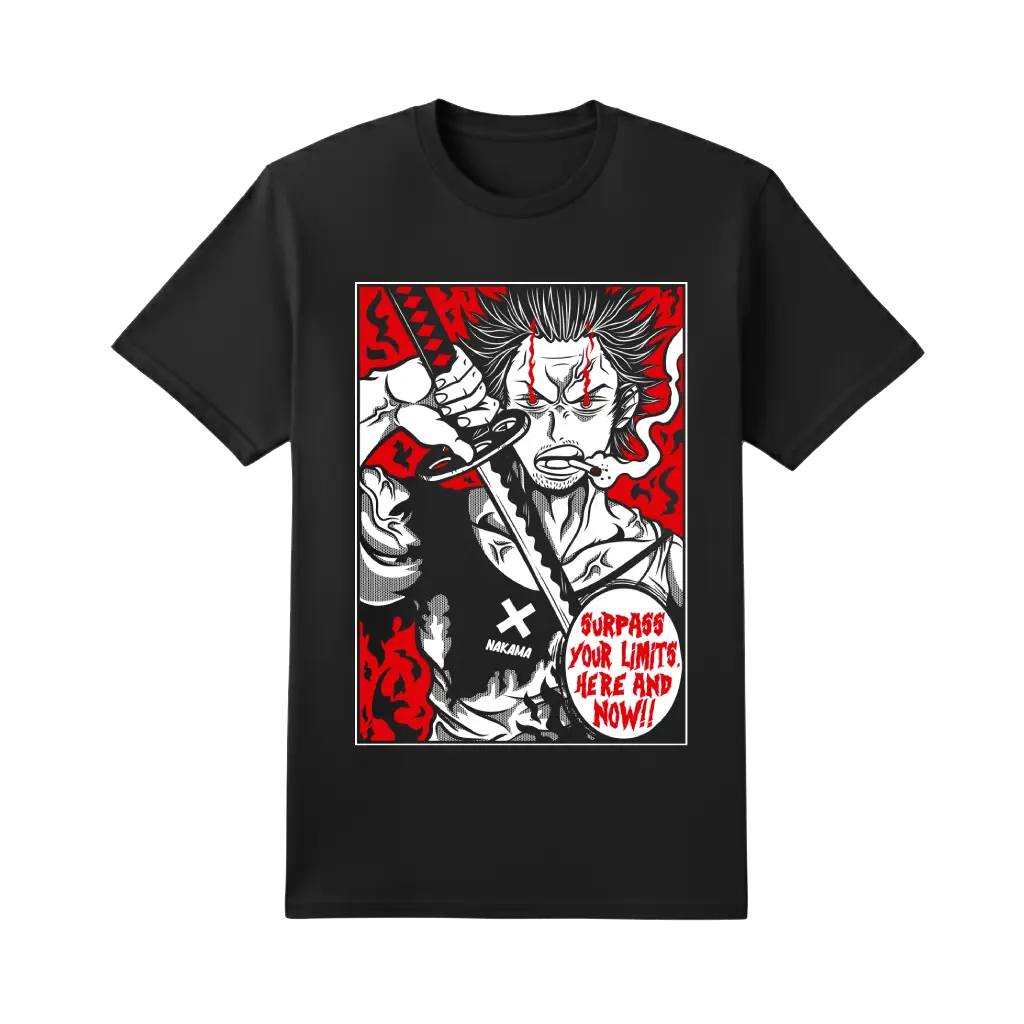 Captain Black Bull anime t-shirt front view - Nakama Clothing