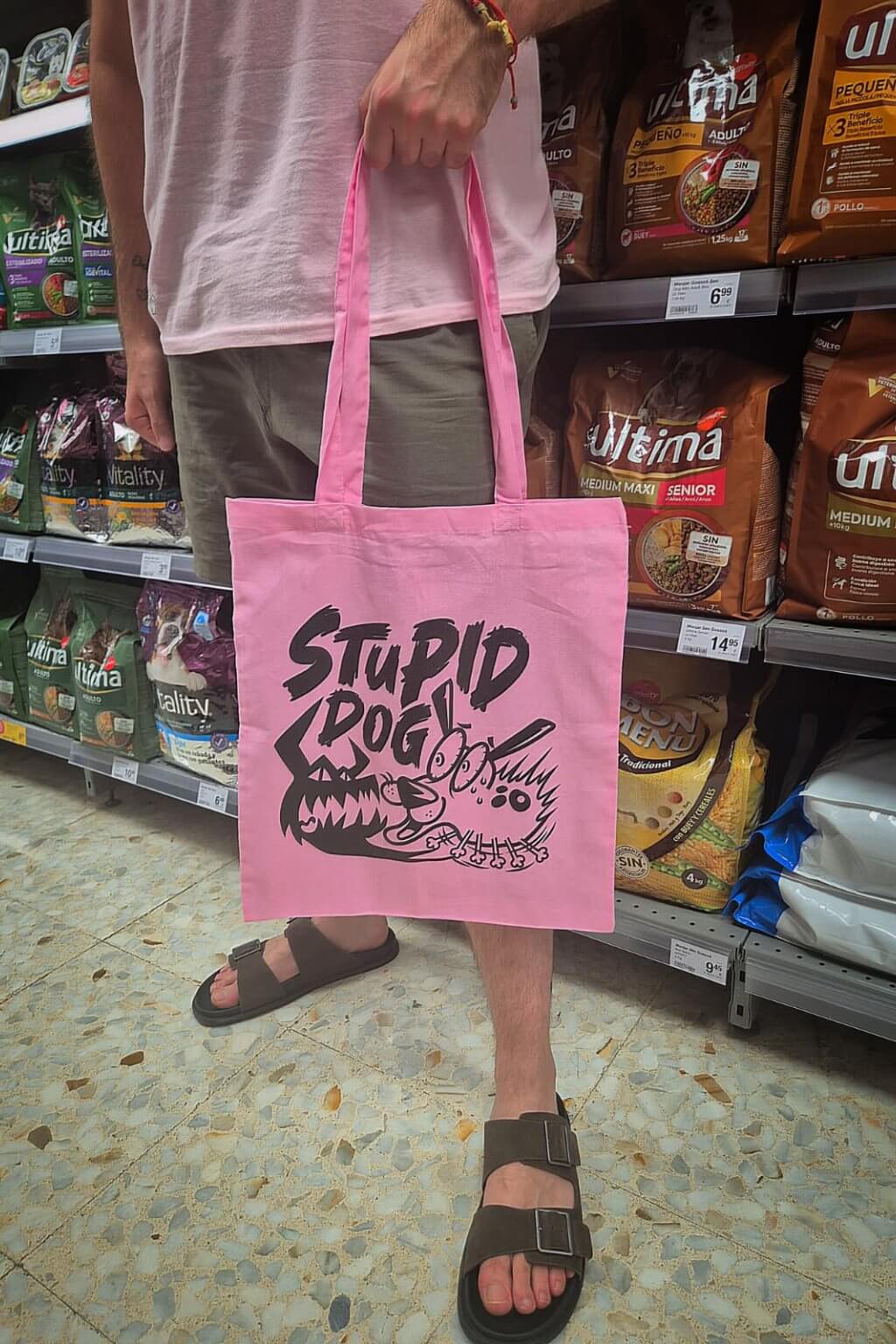 TOTE BAG STUPID DOG