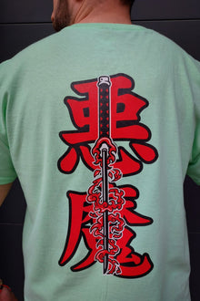 Model wearing Demon Killer anime t-shirt - Nakama Clothing