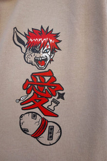 Model wearing Demon Sand anime hoodie - Nakama Clothing