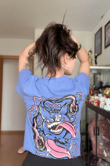 Model wearing Haunted Spirit anime t-shirt - Nakama Clothing