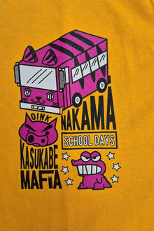 Model wearing Kasukabe Mafia anime t-shirt - Nakama Clothing
