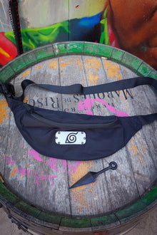 Leaf anime fanny pack front view - Nakama Clothing