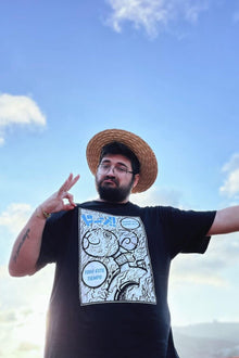 Model wearing Thanks Merry Go anime t-shirt - Nakama Clothing