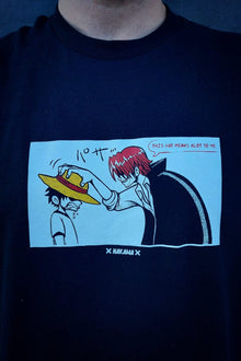 Model wearing Never End Story anime t-shirt - Nakama Clothing