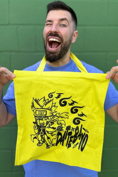 Ninja anime tote bag front view - Nakama Clothing