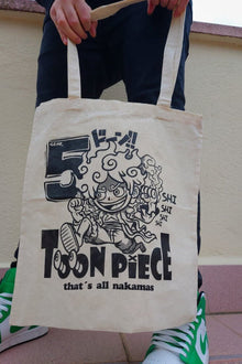 Pirate Toon anime tote bag front view - Nakama Clothing