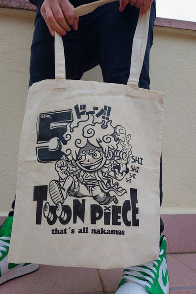 Pirate Toon anime tote bag front view - Nakama Clothing