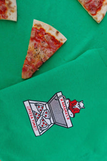 Model wearing Pizza Time cartoon t-shirt - Nakama Clothing
