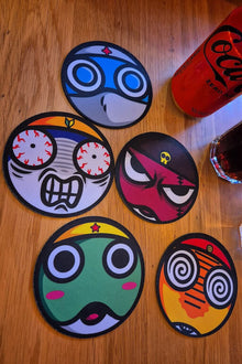 Alien Frog anime coaster front view - Nakama Clothing