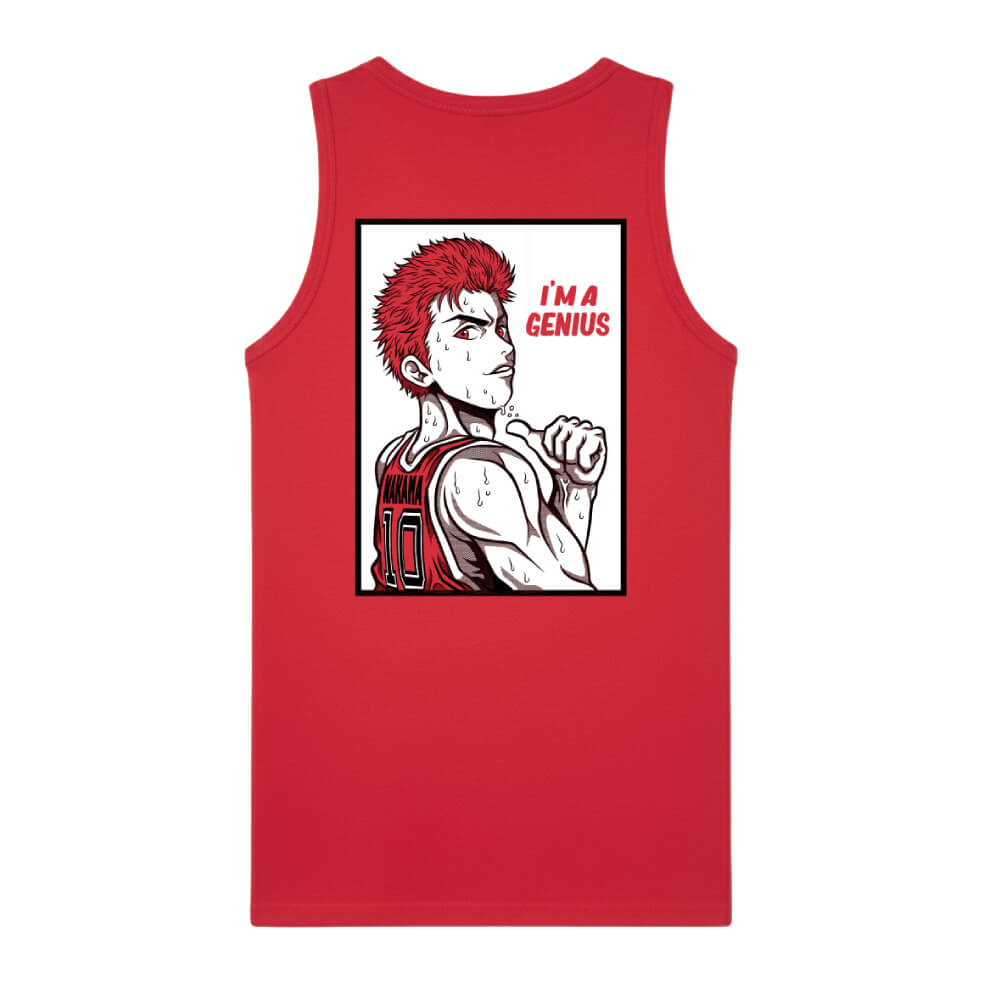 Red Genius anime tank top - Nakama Clothing