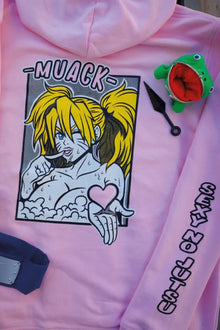 Sexy Time anime hoodie detail - Nakama Clothing