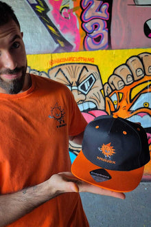 Model wearing Sparkling Power anime cap - Nakama Clothing