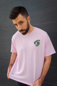Model wearing Stupid Dog cartoon t-shirt - Nakama Clothing