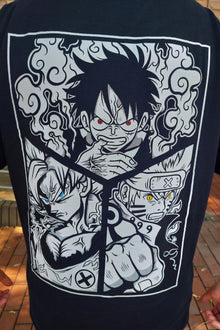 The King Three anime t-shirt detail - Nakama Clothing