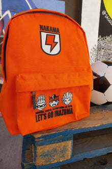 Model with The God Eleven anime backpack - Nakama Clothing