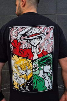 Three Legends anime t-shirt detail - Nakama Clothing