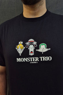 Model wearing Three Legends anime t-shirt - Nakama Clothing