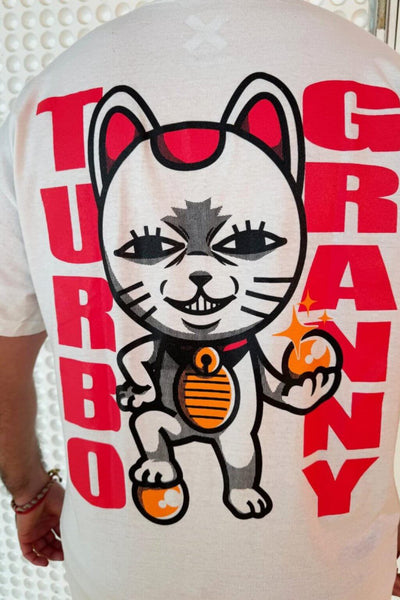 Turbo Cat anime t-shirt detail - Nakama Clothing