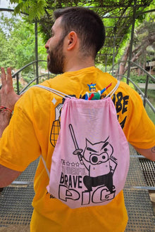 Wonderful Pig anime backpack detail - Nakama Clothing